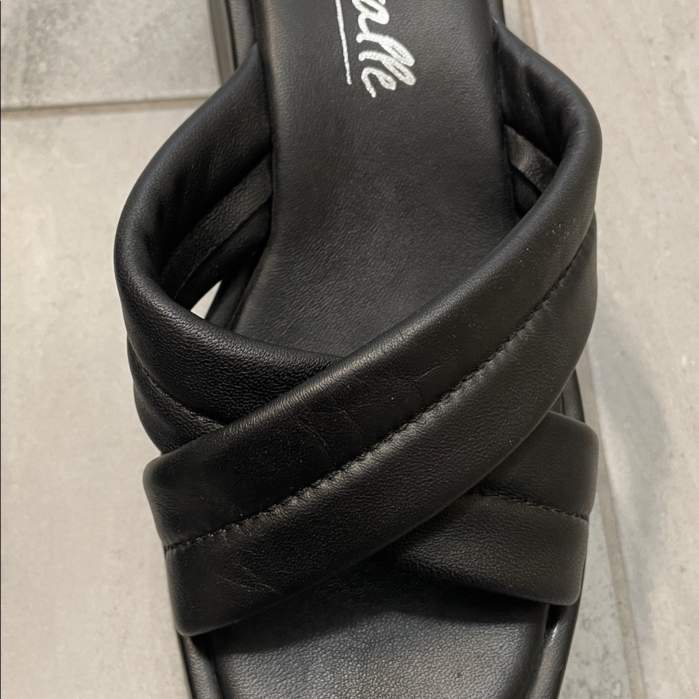 I’intervalle Platform black platform slide sandals Size 38 (7.5/8) - Picture 8 of 11